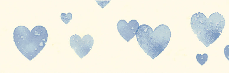 mt 1D heart stamp blue