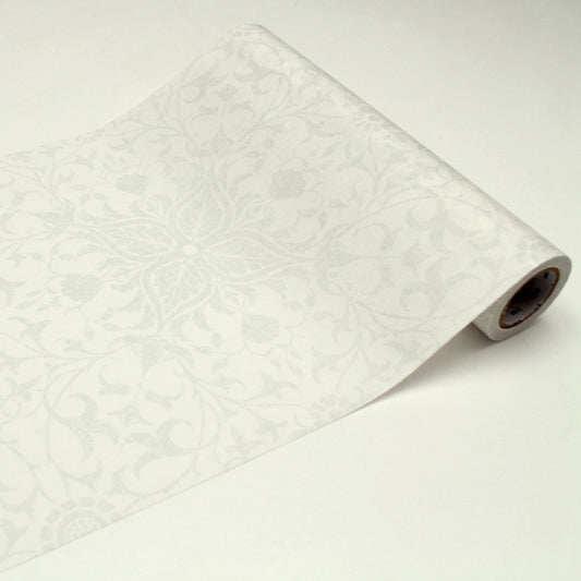 mt fleece Morris & co. pure net ceiling embroidery paper white